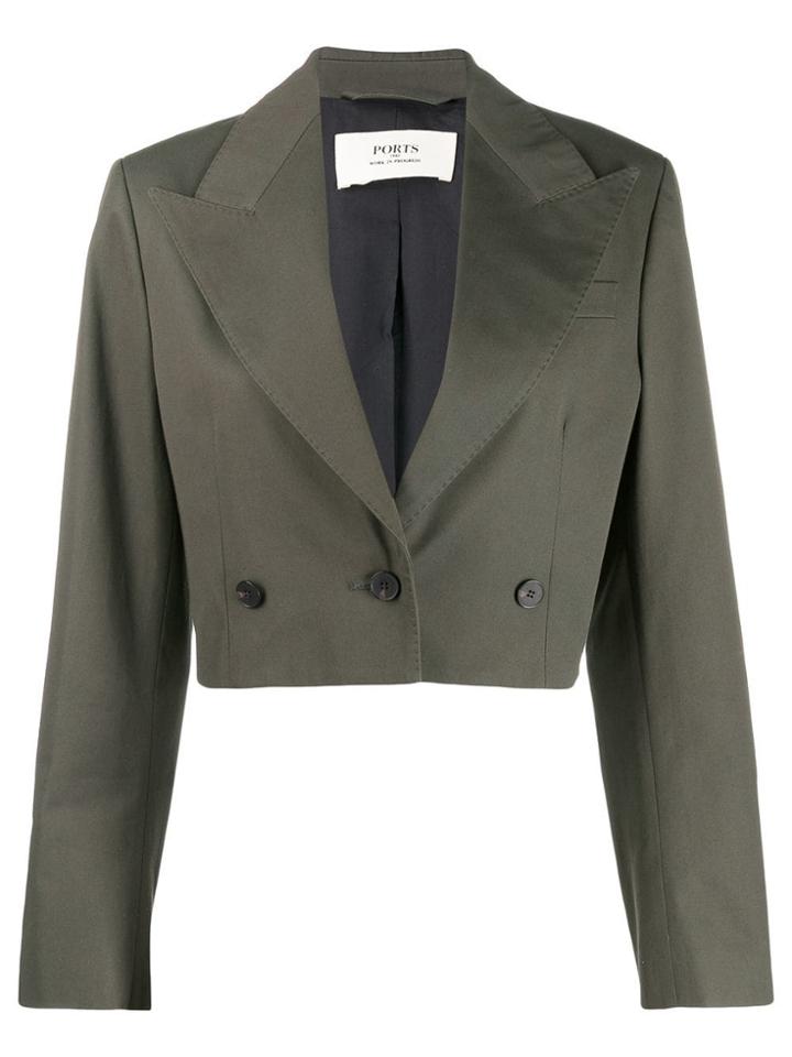 Ports 1961 Cropped Blazer - Green