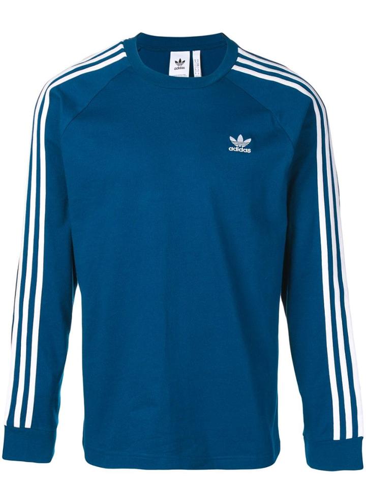 Adidas Contrast Logo Jumper - Blue