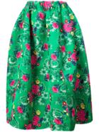 Marni Floral Print Midi Skirt - Green