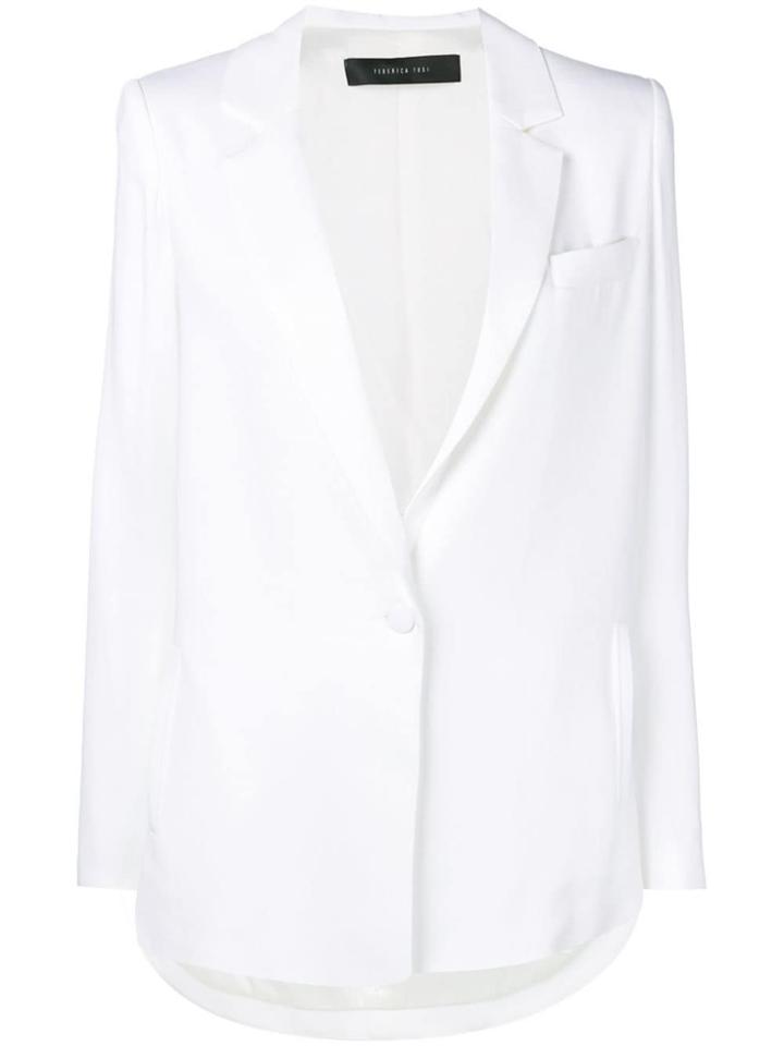 Federica Tosi Single Button Blazer - White