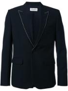 Saint Laurent Studded Lapel Blazer, Men's, Size: 48, Black, Silk/wool