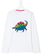 Paul Smith Junior Teen Dinosaur T-shirt - White
