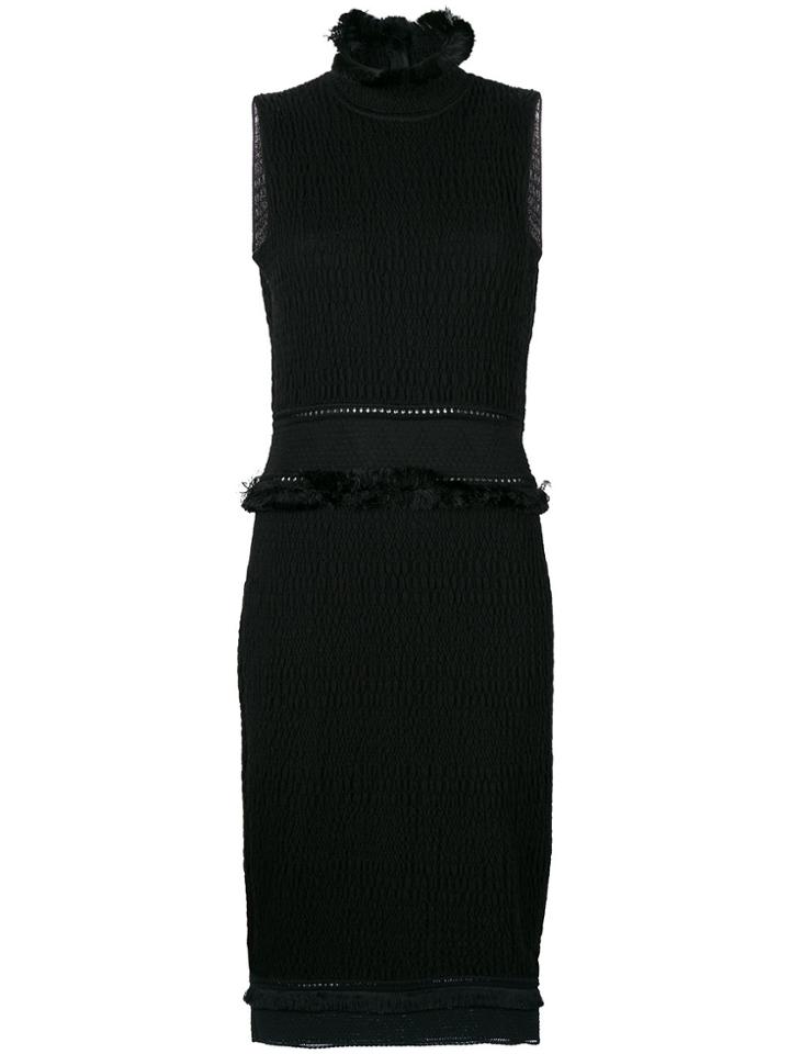 John Galliano Vintage Fringed Fitted Dress - Black