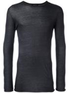 Avant Toi - Longsleeved T-shirt - Men - Cotton/polyamide/viscose - Xl, Blue, Cotton/polyamide/viscose