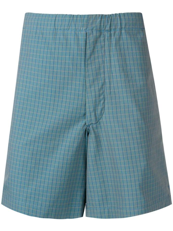 Bellerose Checked Deck Shorts - Blue