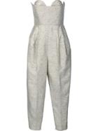 Delpozo Strapless Jumpsuit - Grey