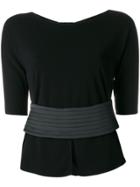 Armani Collezioni Stitched Belt Jumper - Black