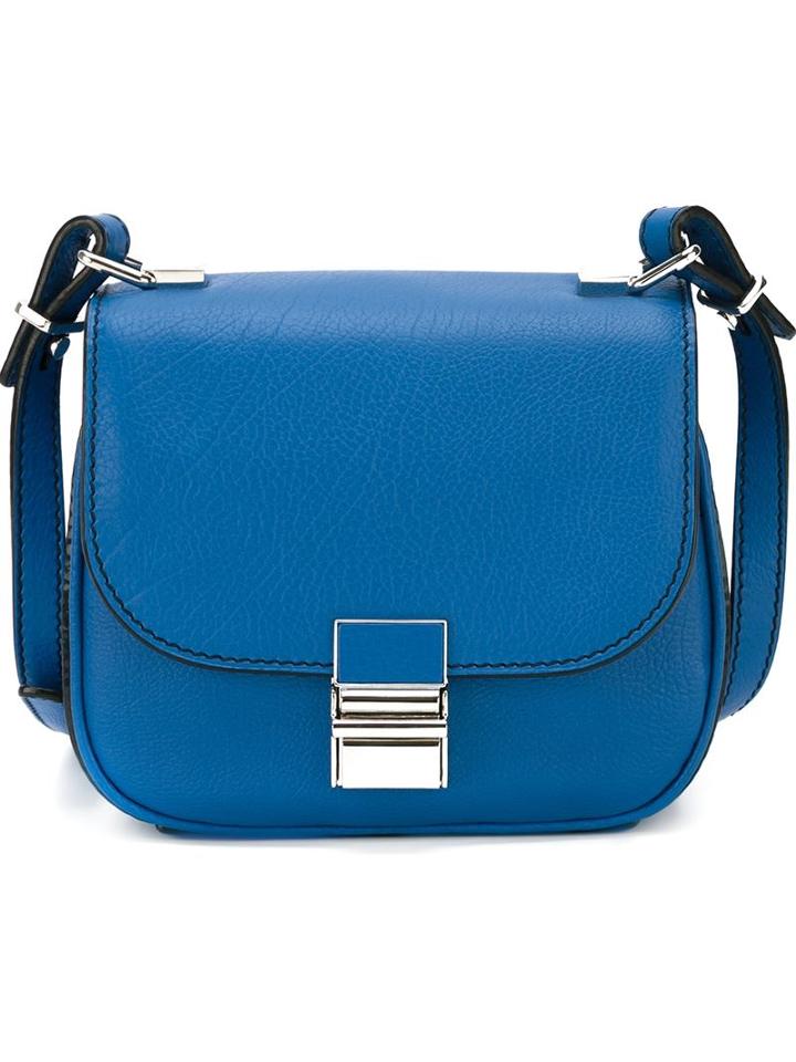 Proenza Schouler Tiny Kent Crossbody Bag, Women's, Blue, Leather
