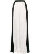Self-portrait Contrast Pleated Trousers - White