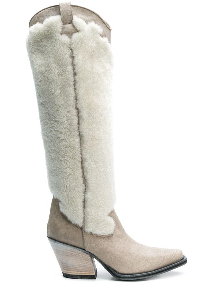 Mcq Alexander Mcqueen Knee Length Cowboy Boots - White