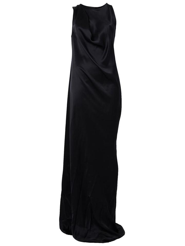 Ann Demeulemeester Sleeveless Ruched Detail Sheath Dress