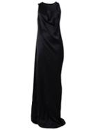 Ann Demeulemeester Sleeveless Ruched Detail Sheath Dress