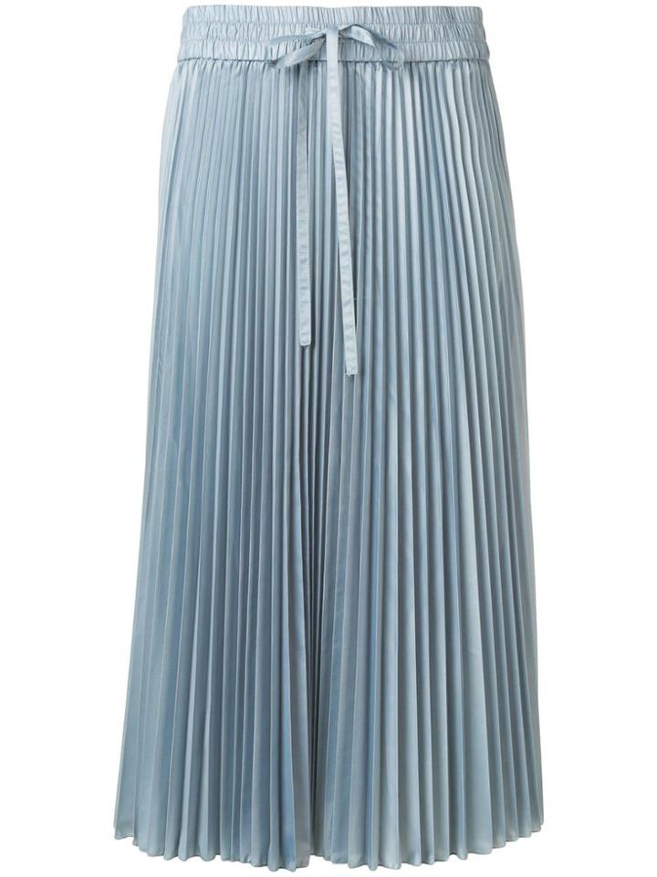 Red Valentino Red Valentino - Woman - Nylon Pleated Skirt - Blue