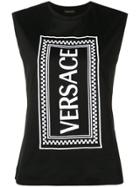 Versace Logo Printed Vest Top - Black