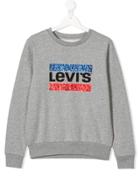 Levi's Kids Teen Sequin Embellished Logo Sweatshirt - Grey