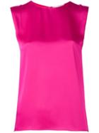 Maison Rabih Kayrouz Silk Effect Sleeveless Blouse, Women's, Size: 36, Pink/purple, Polyester