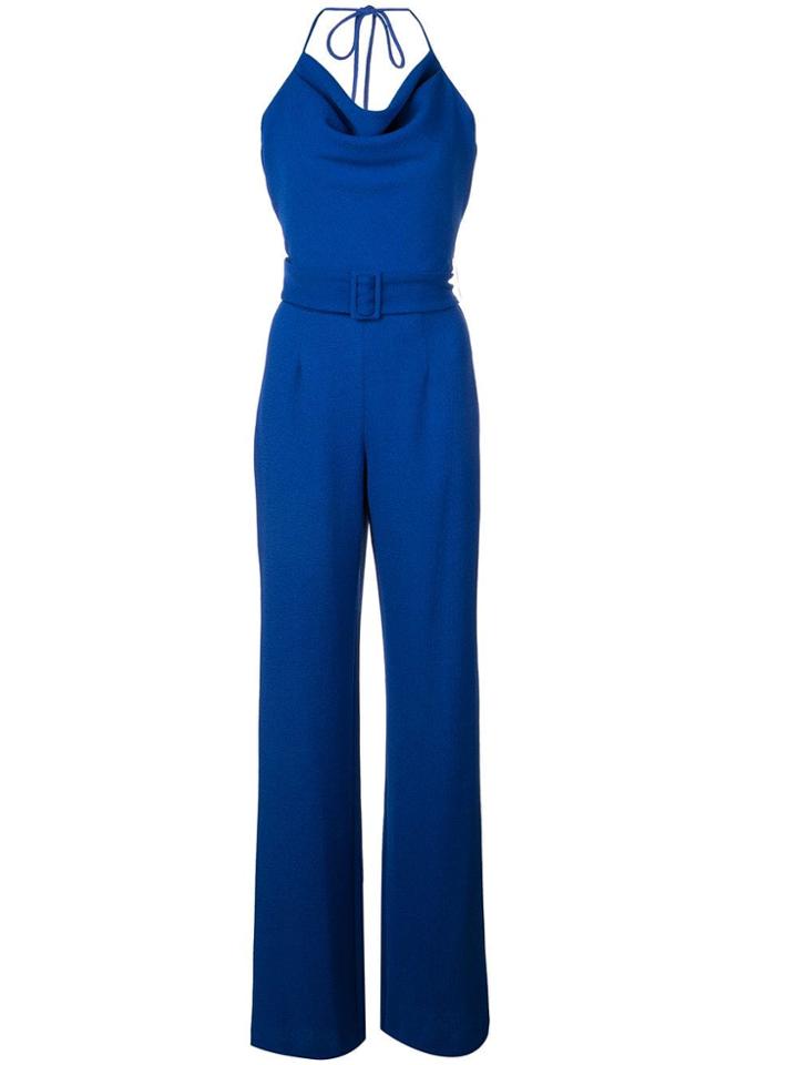 Black Halo Halter Neck Jumpsuit - Blue