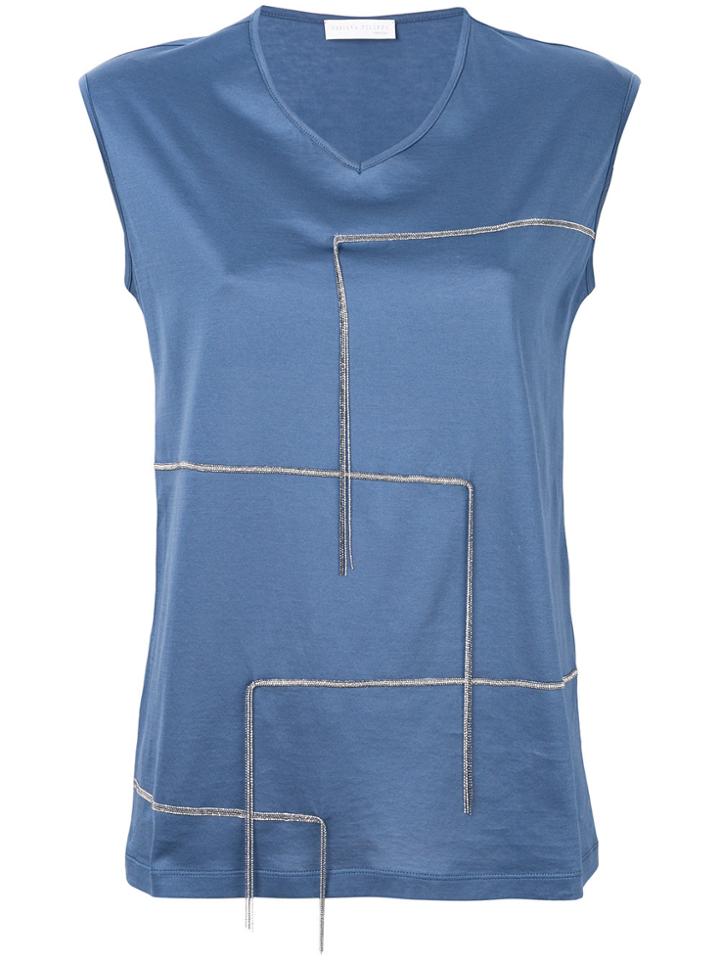 Fabiana Filippi Embellished Tank Top - Blue