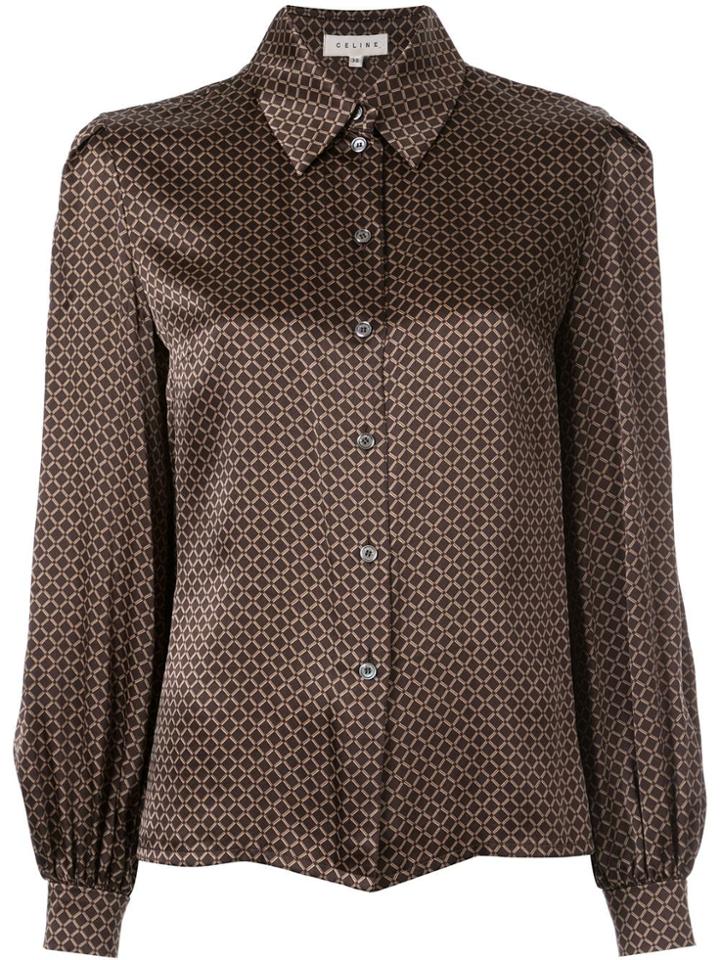 Céline Vintage Long Sleeve Tops - Brown