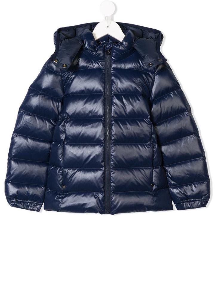 Ralph Lauren Kids Hooded Padded Jacket - Blue