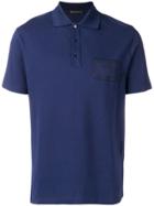 Versace Medusa Logo Patch Polo Shirt - Blue
