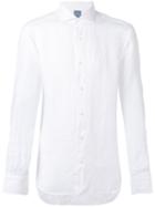 Barba - Curved Hem Shirt - Men - Linen/flax - 41, White, Linen/flax