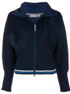 Adidas By Stella Mccartney Ribbed Teddy Track Jacket - Blue
