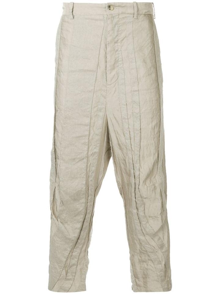 Forme D'expression Panelled Drop-crotch Trousers - Neutrals
