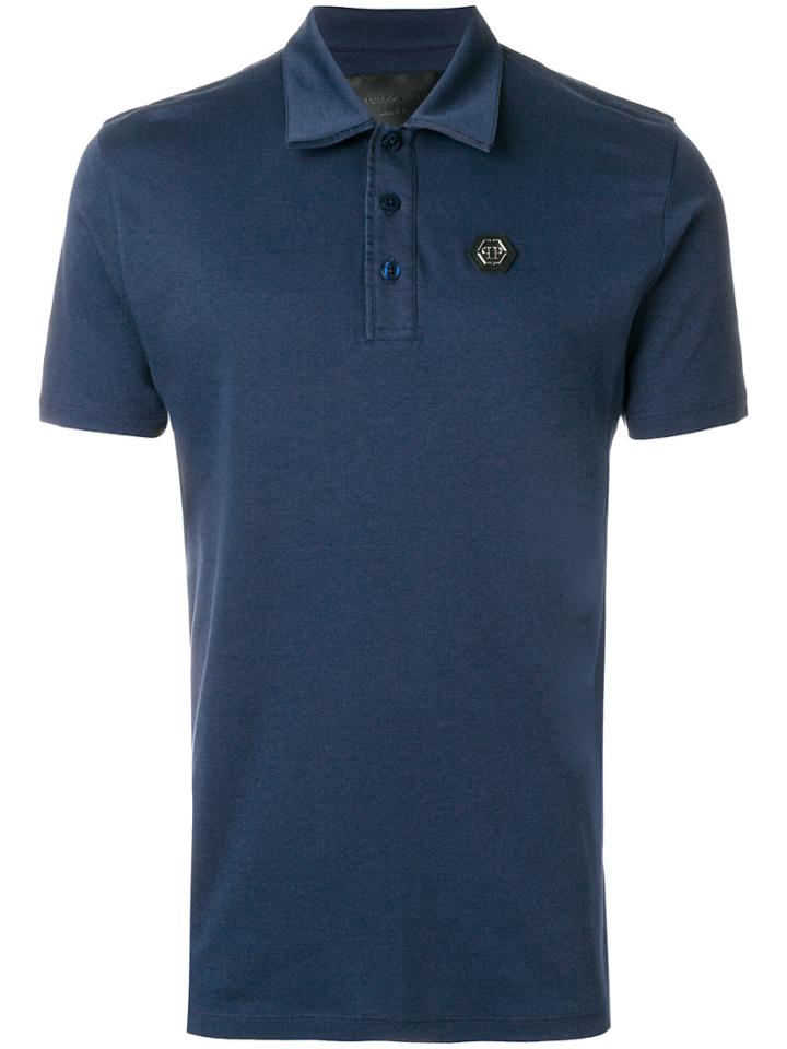 Philipp Plein Classic Logo Polo Shirt - Blue