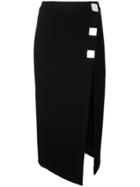 David Koma Metal Plaque Detail Skirt - Black