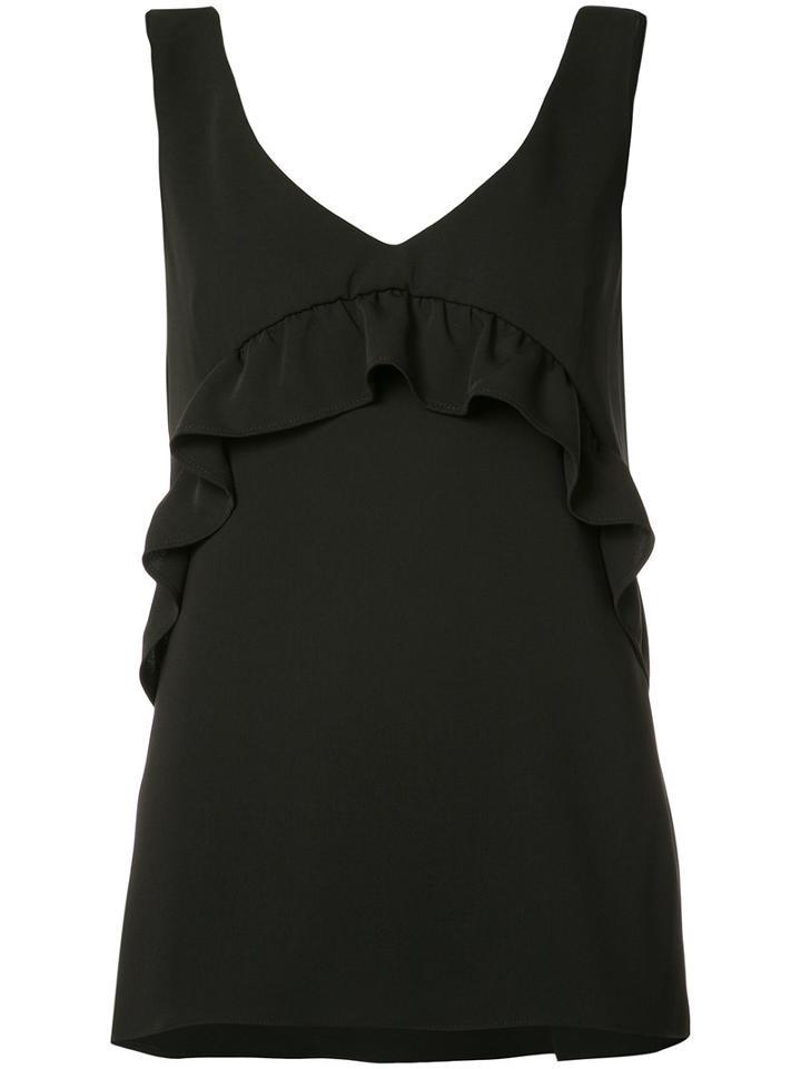 P.a.r.o.s.h. - Sleeveless Ruffle Blouse - Women - Polyester - 40, Black, Polyester