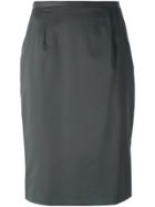 Jean Louis Scherrer Vintage Classic Pencil Skirt - Grey