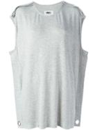 Mm6 Maison Margiela Oversized T-shirt, Women's, Size: M, Grey, Spandex/elastane/viscose