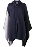 Chloé Asymmetric Zip-up Poncho - Blue