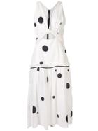 Kitx Polka Dot Twisted Dress - White
