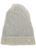 Lost & Found Ria Dunn - Ribbed Trim Beanie - Men - Linen/flax/nylon/mohair/wool - S, Grey, Linen/flax/nylon/mohair/wool
