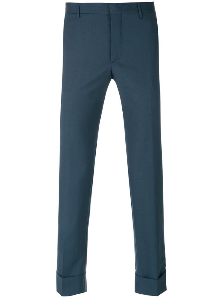Prada Tailored Cropped Trousers - Blue