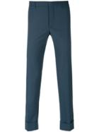 Prada Tailored Cropped Trousers - Blue
