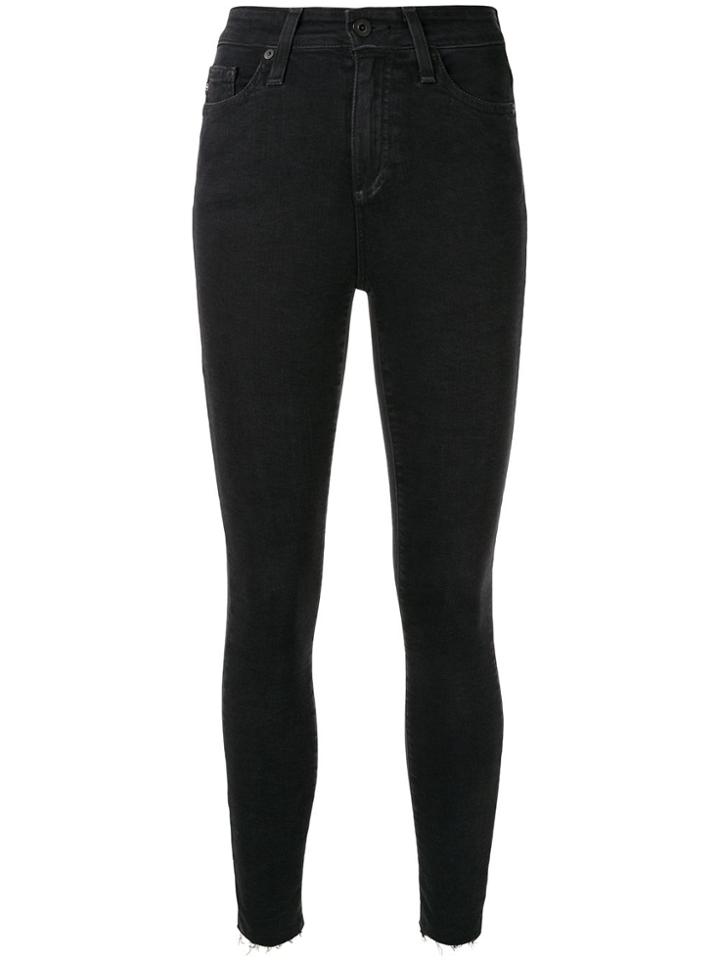 Ag Jeans The Mila Ankle Raw Hem Clean - Black