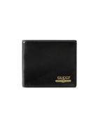 Gucci Leather Wallet With Gucci Logo - Black