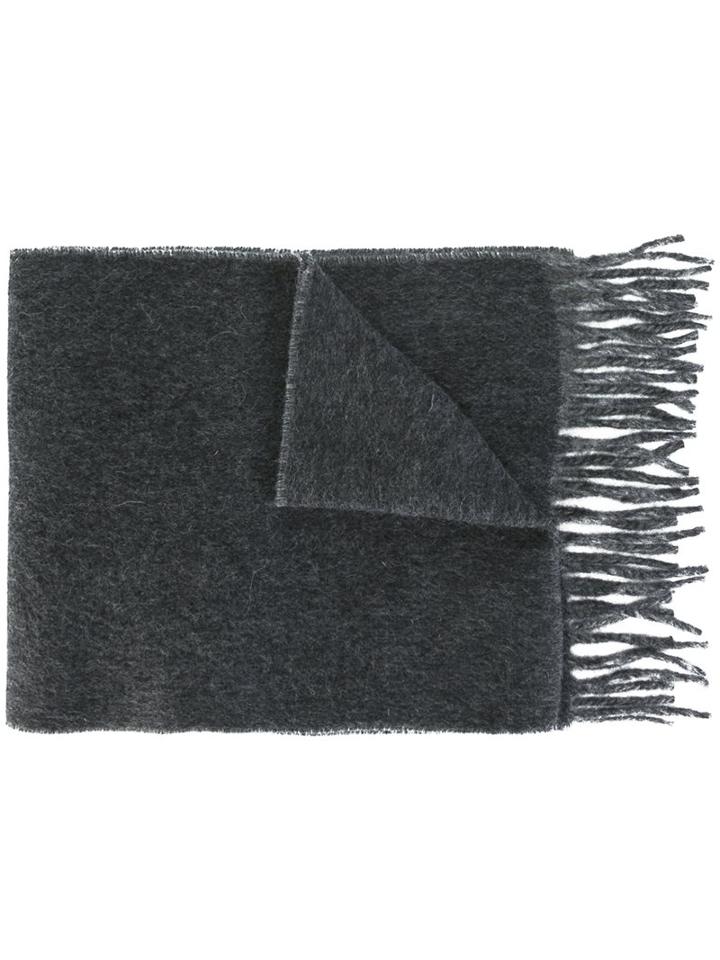 Polo Ralph Lauren Fringed Knit Scarf, Men's, Grey, Nylon/wool