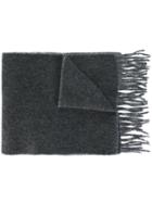 Polo Ralph Lauren Fringed Knit Scarf, Men's, Grey, Nylon/wool