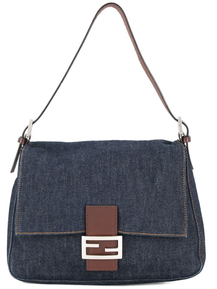 Fendi Vintage Mamma Baguette Shoulder Bag - Blue