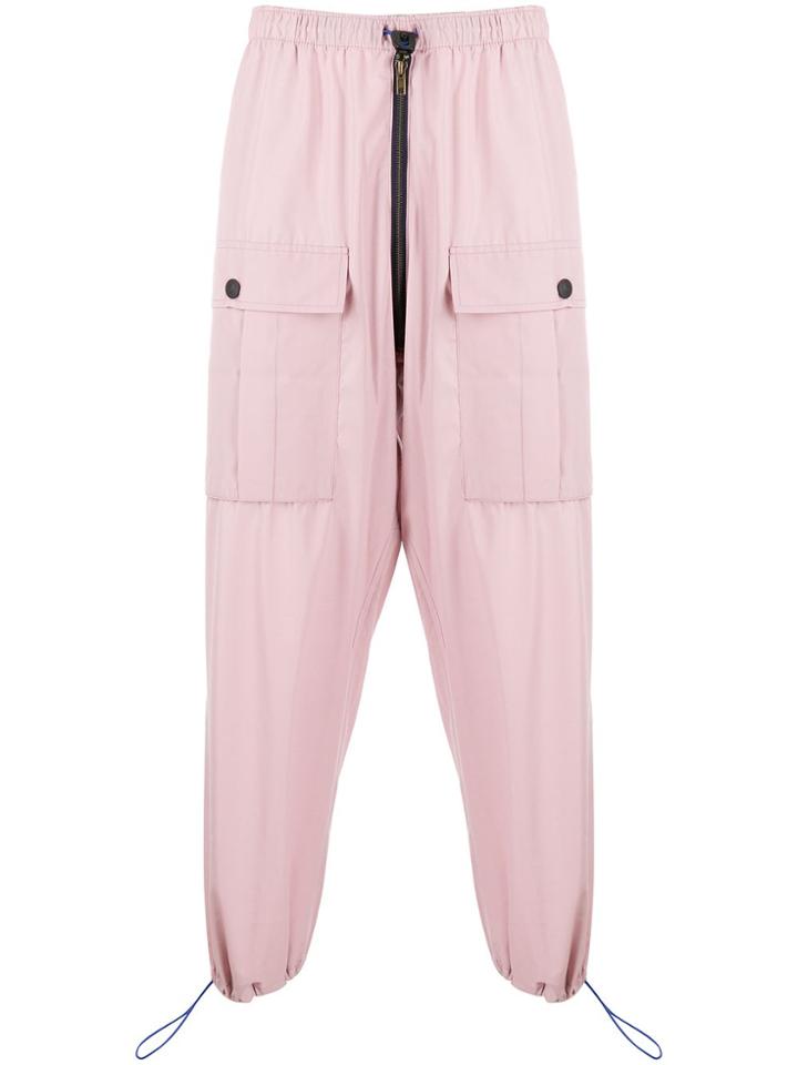 Brain Dead Drawcord-cuff Track Pants - Pink