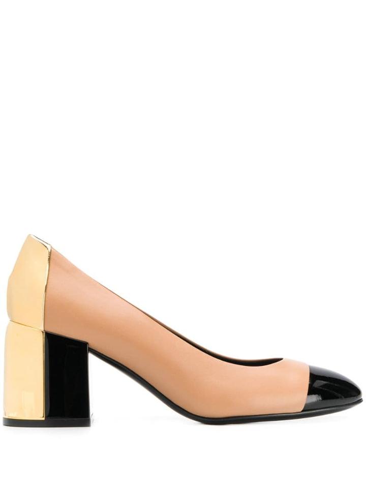 Casadei Colour Block Heeled Pumps - Brown