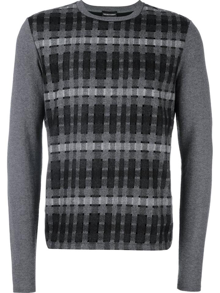 Emporio Armani Checked Pattern Pullover