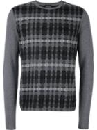 Emporio Armani Checked Pattern Pullover