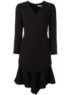 Givenchy Layered Skirt Dress, Women's, Size: 36, Black, Viscose/spandex/elastane/acetate/silk