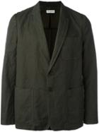 Dries Van Noten Patch Pocket Blazer, Men's, Size: 50, Green, Cotton/linen/flax