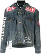 Maison Mihara Yasuhiro Printed Denim Jacket - Blue